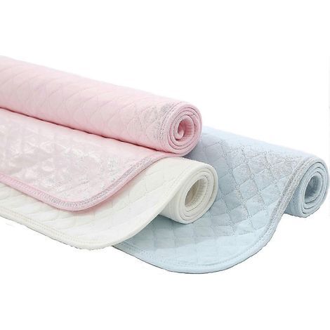 Alèses lavables et réutilisables pour chiens  Lot de 2, bleu et rose  100 % imperméables et ultra-absorbantes  Grandes alèses antidérapantes pour chiots  Éducation et propreté (1/4)