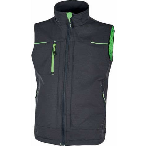 Chaleco de trabajo sin mangas SATURN Gris/Verde 4XL