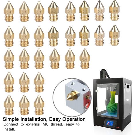 Kit de 30 buses pour imprimante 3D, extrudeuse de filament 1,75 mm, accessoire d'impression
