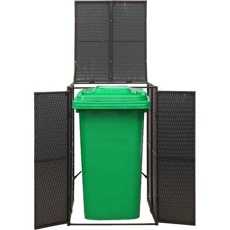 Maison Exclusive - Mülltonnenbox für 1 Tonne Schwarz 70x80x117 cm