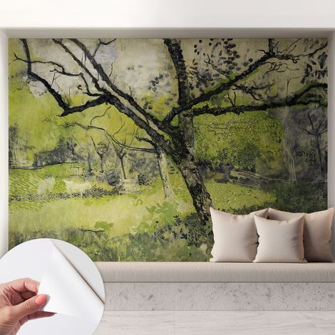 Fotomurale adesivo stickers - murali decorativo - soggiorno moderno - effetto realistico - Parco primaverile 208x146 cm (1/5)
