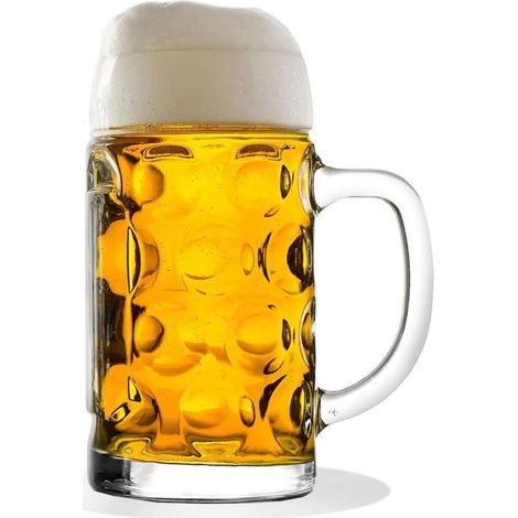 Chope à bière 0,5 L en verre, 1 pièce