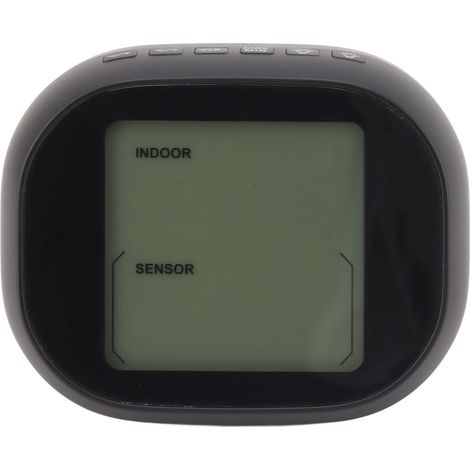 Thermomètre sans fil Intérieur Extérieur Noir Hygromètre Capteur de Température Maxi/Min Journalier Grand Écran pour Maison (1/5)