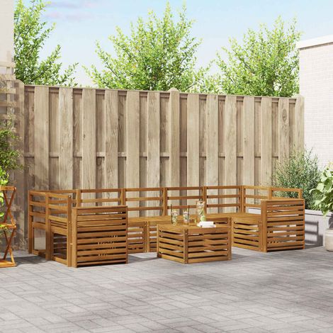 Sofagarnituren 8 pcs Natur Massivholz Akazie (1/5)