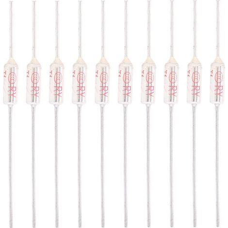 10 Pièces Fusibles Thermiques 10A 250V, Coupure de Fusible Thermique à Coque Métallique, Fusible de Température(192°C). (1/5)