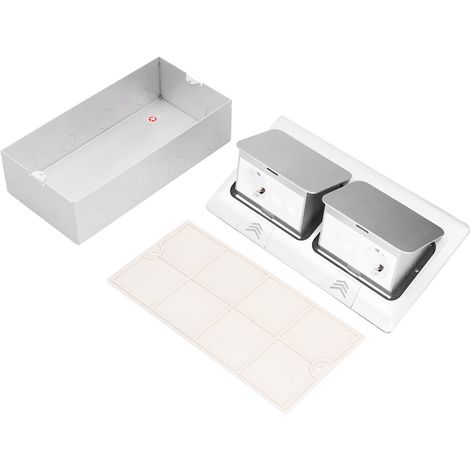 Kit de boîtier de prise encastrée au sol avec couvercle, accessoires d'alimentation multi-orifices 250 V 16 A, installation rapide (1/5)