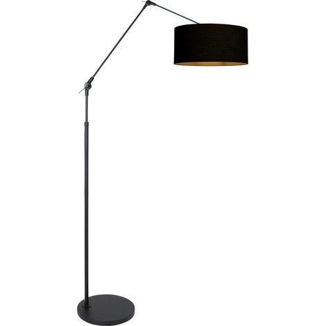 Steinhauer - lampada da terra - Prestige Chic - nero - lino