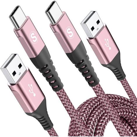 Câble USB C -KAL- [Lot De 2: 1M] 3A Charge Rapide Tressé Pour iPhone 17 16 15 Pro Samsung S25 S24 S23 Huawei Pixel (1/5)