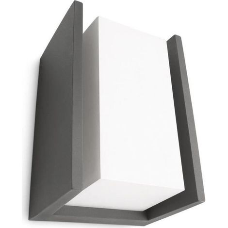 Philips – Applique extérieure anthracite 15W LED – Indice de protection IP65 – Métal pour extérieur – Éclairage efficace et durable