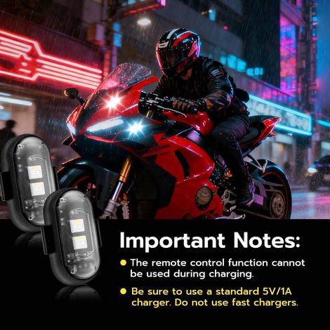 FLITI 4-Piece Wireless Car Interior LED Light Kit with Remote Control, 7 Colors, Decorative and Security Lighting, Multi-Purpose``` (1/5)