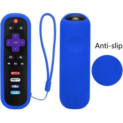 Etui Protection Telecommande Roku - Silicone Antichoc - Compatible RC280 et 3600R - Avec Laniere - 1 Piece (1/4)