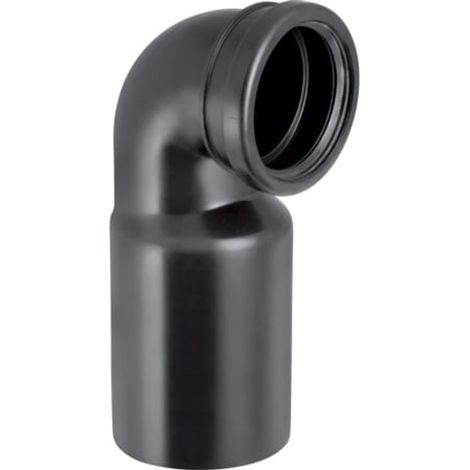 Geberit PE Codo de conexión 90° para inodoro suspendido, con extensión, DN 90 / 90, 366.925.16.1
