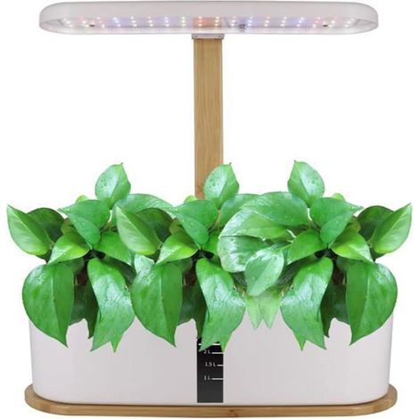 Intérieur Intelligent Hydroponique, 10 Dosettes Système de Culture Hydroponique avec Lampe de Plante, Hauteur Réglable