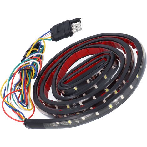 60-Zoll-LED-Lichtleiste, weiß/rot, 5 Modi, IP67 wasserdicht, mit 4-poligem Stecker für LKW-Pickups (1/5)