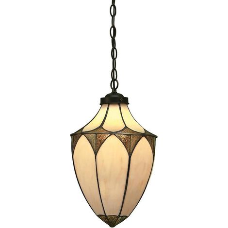Lampada a sospensione Art Déco Brooklyn vetro ghianda E27 (1/4)