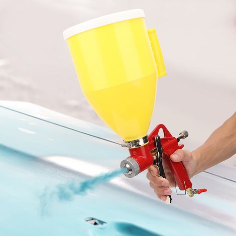 Pistolet à peinture à air comprimé 3L avec trémie en plastique 1/4 po, outil de décoration murale 4/6/8 mm (1/5)