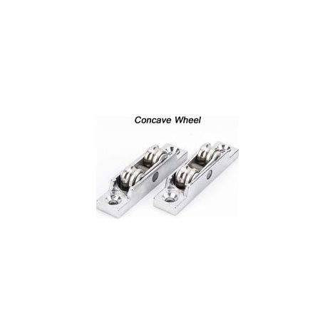 Poulies coulissantes en zinc – Lot de 4 – Pour portes et fenêtres – Réglage angle de roue – Capacité 45 kg – Accessoires mobilier (1/5)