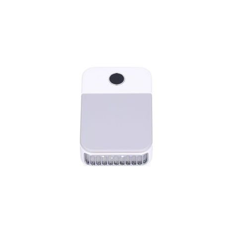 Tragbarer elektrischer Ventilator mit digitaler LED-Anzeige, USB-aufladbar und zum Umhängen, für den Gebrauch zu Hause und im Freien (weiß) (1/5)