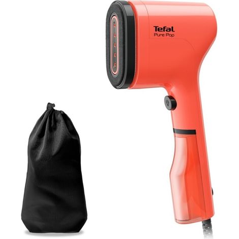 Tefal DT2022 WattPure Pop Dampfbürste Korallenrot-Schwarz (1/4)