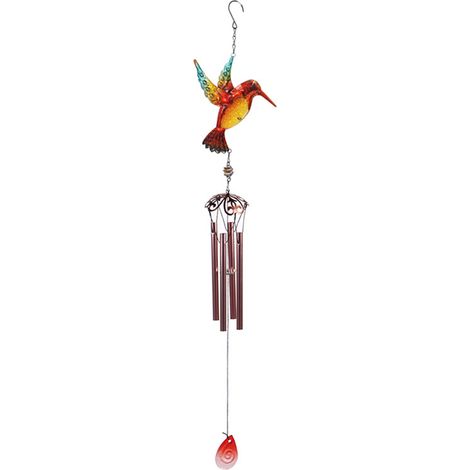 Carillon éolien en forme d'oiseau, ornement suspendu, carillon à plusieurs tubes, décoration à suspendre pour Thanksgiving, maison, jardin, balcon, cour, église, fête ou Noël (1/5)