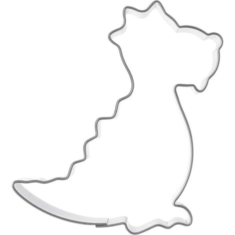 Tagliabiscotti a forma di dinosauro in acciaio, 6,5 cm