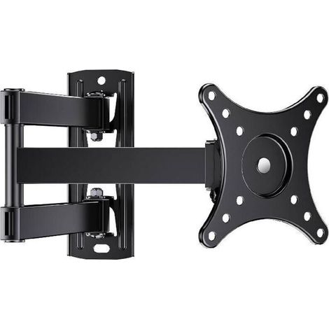 Support mural pivotant pour téléviseurs de 14 à 43 pouces – Longueur d'extension maximale de 44 cm, compatible avec les écrans plats LED, LCD et OLED, charge maximale supportée par 18 kg. (1/5)