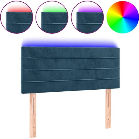 Maison Exclusive - Tête de lit à LED Bleu foncé 80x5x78/88 cm Velours