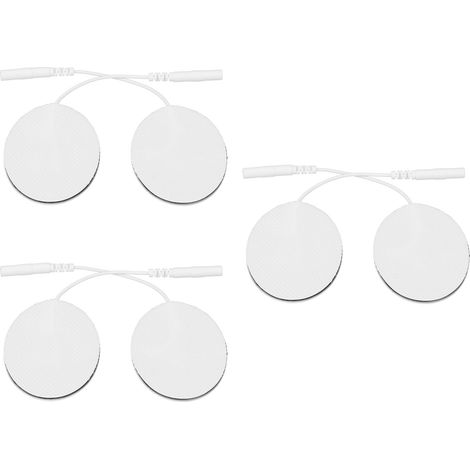 6 coussinets de remplacement TENS non tissés, électrodes ovales EMS pour thérapie, patchs adhésifs réutilisables, lot de 6 unités (1/5)