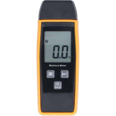 Medidor de humedad de madera de alta precisión, detector de humedad digital portátil, fácil de leer, para construcción de edificios de madera, medidor de humedad de madera - Crezuo