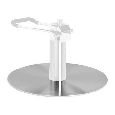 Base rotonda in acciaio inox per poltrona da parrucchiere L010