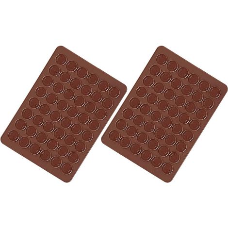 MINKUROW 2 Pezzi Rivestito Antiaderente 48 Pozzetti Tappetino Da Forno In Silicone Macaron, Tappetino Da Forno Macaron In Silicone 38x28 Cm (1/4)