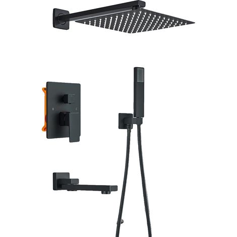 Grifo de ducha, acero inoxidable duradero, control fácil de usar, 3 vías, 16 pulgadas A (1/2)