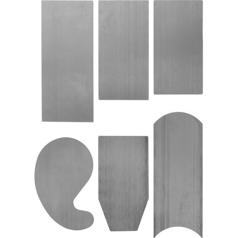 Lot de 6 Racloirs D’Ébénisterie en Acier 65Mn Trempé Haute Dureté – Kit Multi-Usages pour Travail Bois – Formes Variées pour Finition Lisse et Polissage Précis – Outil (1/5)