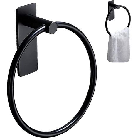 Toallero redondo de pared, porta toallas, aro para toallas, aro para toallas de pared, aro para toallas de pared de acero inoxidable 304, toallero redondo para baño y cocina. (1/5)