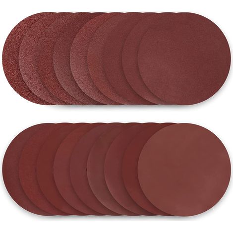 180-mm-Schleifscheiben, 50-teiliges Schleifscheiben-Set, Schleifpapierkörnung 40/60/80/100/120/150/180/240/320/400