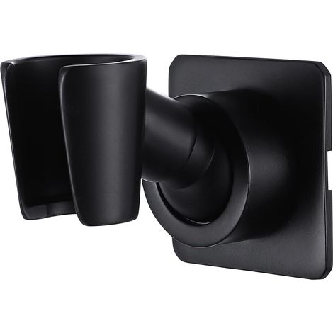 Supporto per soffione doccia, supporto regolabile in ottone per soffione doccia portatile, supporto a parete, installazione adesiva senza foratura (cromo lucido). (1/5)