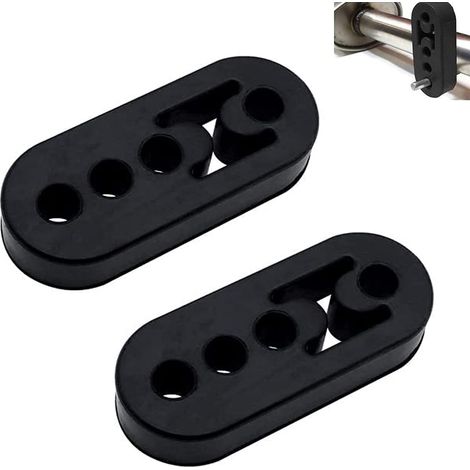 2pcs Support De Montage De Tuyau D'échappement, Cintre De Caoutchouc D'échappement De Voiture pour Voiture 4 Trous Support De Support De Tuyau D'échappement Support Absorbant D'amortisseur Universel (1/5)