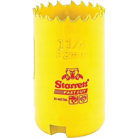 Scie cloche bimétallique HSS cobalt pour métal Starrett FASTCUT 32mm (1.1/4"") (1/5)