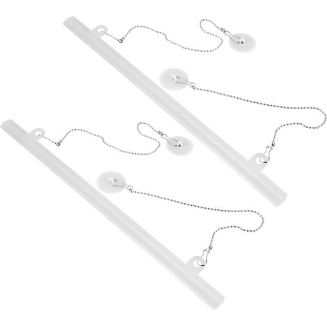 2 pièces Lot de Tringles Porte-affiches PVC avec Chaîne et Crochet pour Suspension de Posters Publicitaires Cadre Déroulant Robuste (1/5)