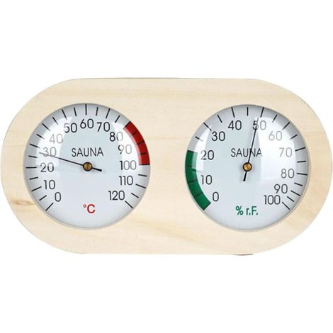 Thermomètre et hygromètre de sauna 2 en 1, accessoires de sauna haute précision, thermo-hygromètre pour sauna en bois, thermomètre et hygromètre numérique pour hammam (1/5)