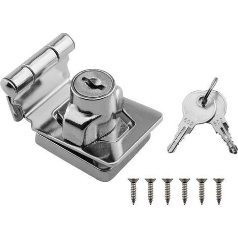 Serrure à combinaison pour porte d'armoire, serrure pour armoire domestique, serrure antivol, serrure pour boîte aux lettres, boîte à outils de rechange, acier inoxydable, argent. (1/5)