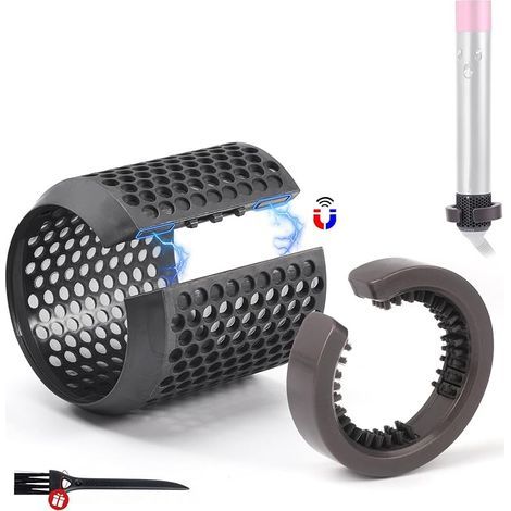 Couvercle de filtre Brosse de nettoyage pour Dyson HS01 HS05 Filtre pour Airwrap Filtre de rechange Accessoire de coiffure Filtre extérieur Filtre magnétique Cage Pièces de rechange (1/5)