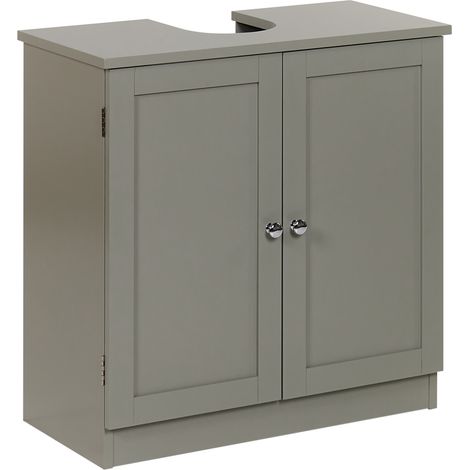 Mueble de baño de pie de MDF con estantes estilo tradicional gris Atjoni (1/5)