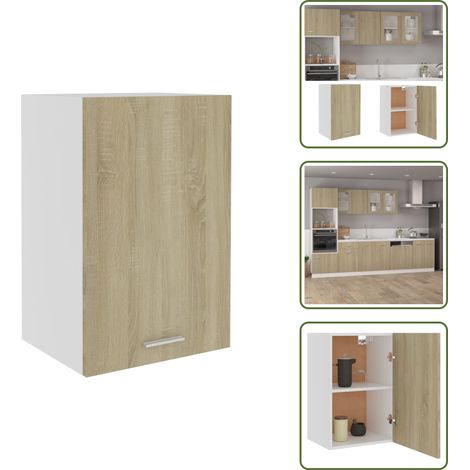 The Living Store Hängeschrank Lyon Sonoma-Eiche 39,5x31x60 cm Holzwerkstoff - Küchenregal (1/5)