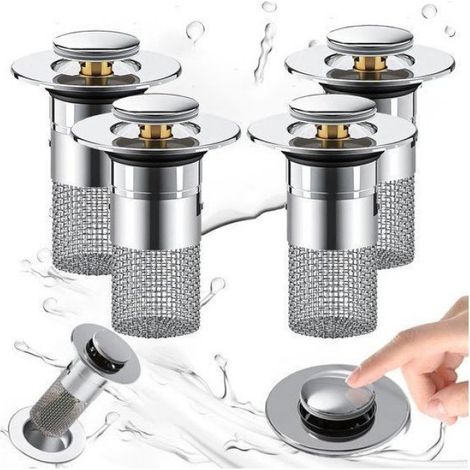 pièces (34-40 mm) - Bouchon de lavabo - Crépine - Raccord de vidange - Bouchon - Lavabo - Bouchon de lavabo avec filtre à (1/5)