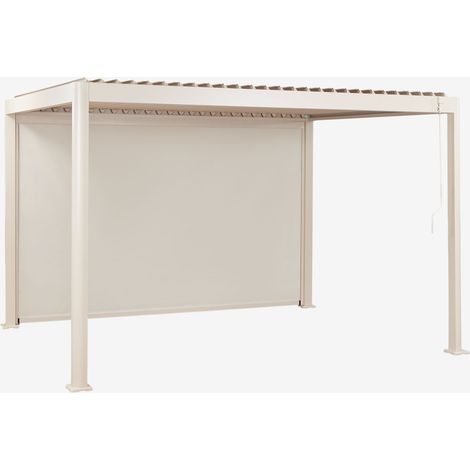 SKLUM Seitenmarkise für bioklimatische Aluminium-Pergola mit Lamellen Druvia Beige Tapioca &x2194&xFE0E 4 m                                  (1/5)