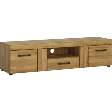 Wohnzimmer TV Lowboard in Grandson Eiche Nb. CARIATI-129, B/H/T ca. 156,8/39,8/40,9 cm (1/3)