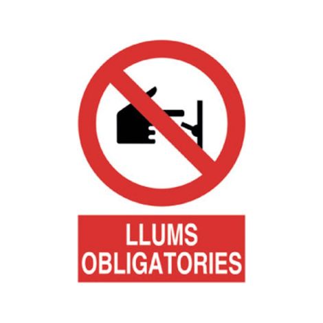 COFAN señal poliestireno 297x210 mm prohibit llums , Prohibit Llums