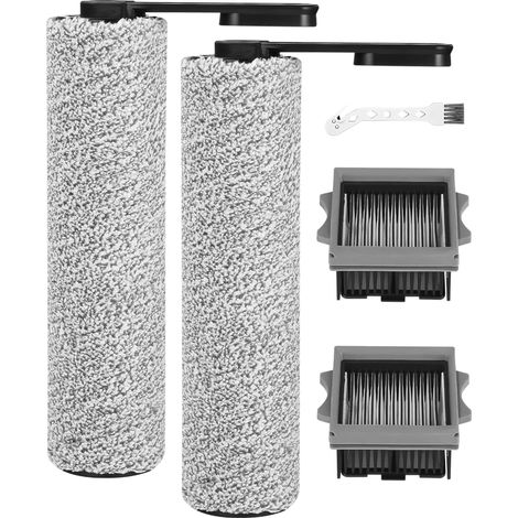 Cepillos giratorios y filtros de repuesto para aspiradora en seco y húmedo Tineco Floor One S5. Incluye 2 cepillos giratorios, 2 filtros y 1 cepillo de limpieza. (1/5)