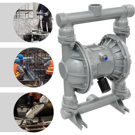 Air Operated Double Diaphragm Pump 1.5 Inch Inlet/Outlet Pneumatic Waste Oil Transfer Pump with Dual Diaphragm 4.7 CFM Flow Rate Air Diaphragm Pump Aluminum Alloy for Chemical (1/5)